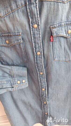 Джинсовая рубашка levis 46