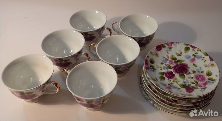 Новый чайно-кофейный сервиз на 6 персон. Япония