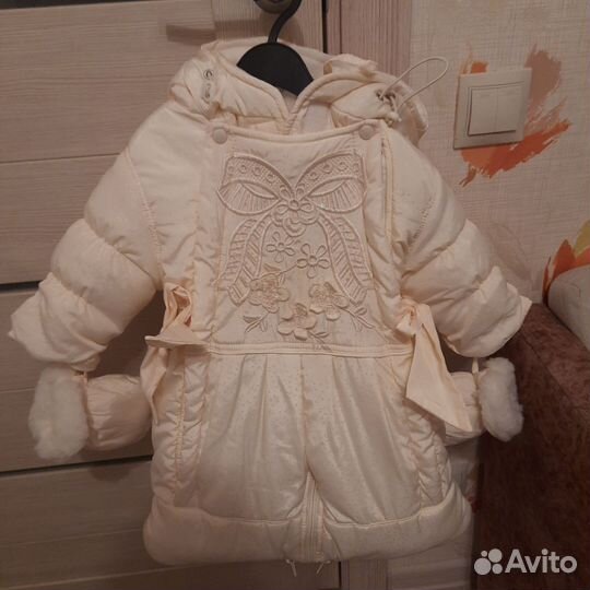 Зимний комбинезон для девочки 74 80