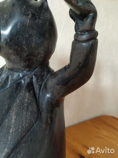 Статуэтка Бегемот из черного дерева Эбен