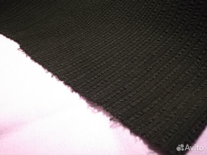 Отрез оригинальной ткани, вискоза, цвет чёрный