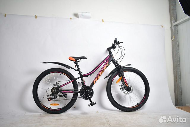 Велосипед rook mа240DW черный, розовый