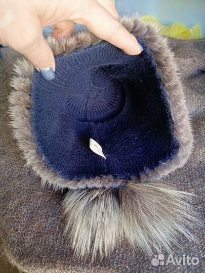 Шапка норка чернобурка