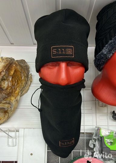 Флисовый комплект шапка и шарф/баф 