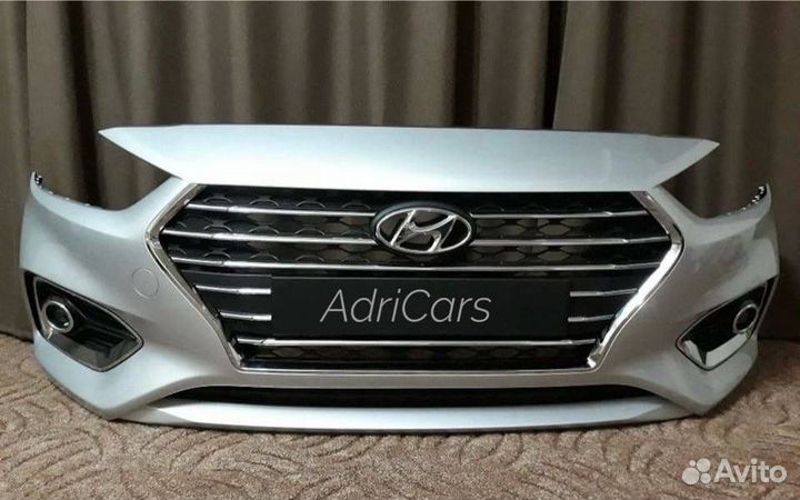 Бампер передний на Hyundai Solaris 2 2017-2020