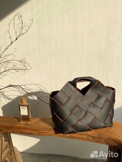 Сумка loewe woven basket * премиум