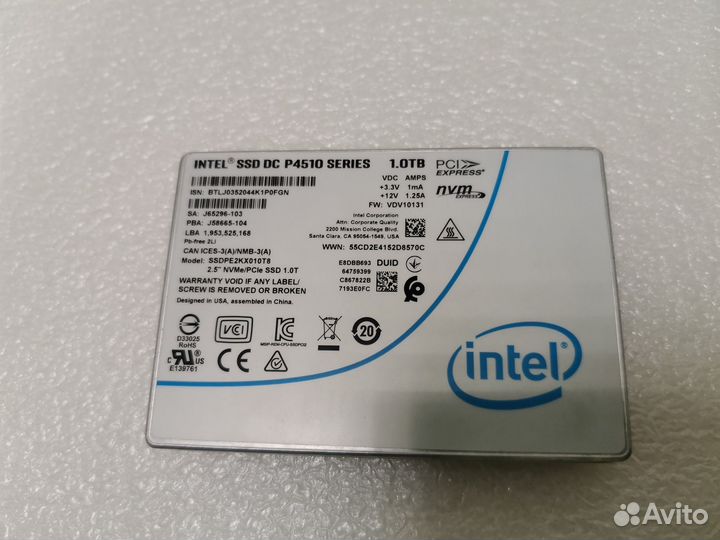 SSD Intel P4510