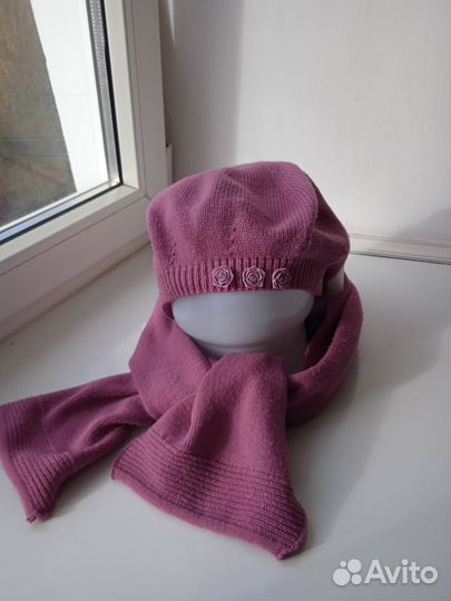 Шапка с шарфиком