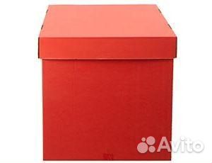 Коробка для шаров 60 см. красная