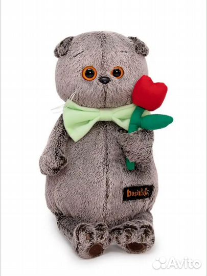 Кот Басик с тюльпаном оригинал