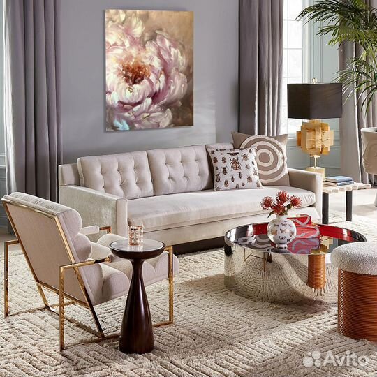 Премиальная картина маслом на холсте Бежевая