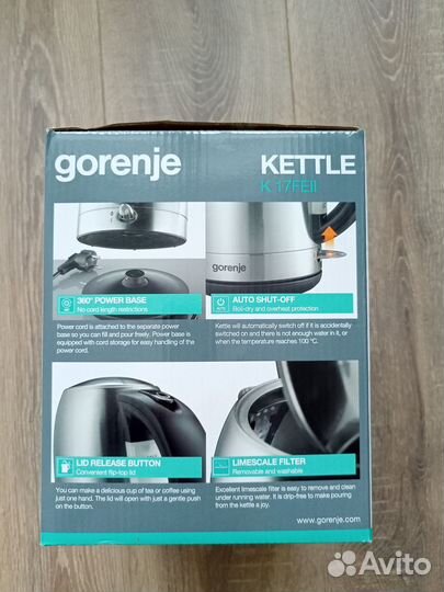 Gorenje K17feii электрочайник новый на гарантии