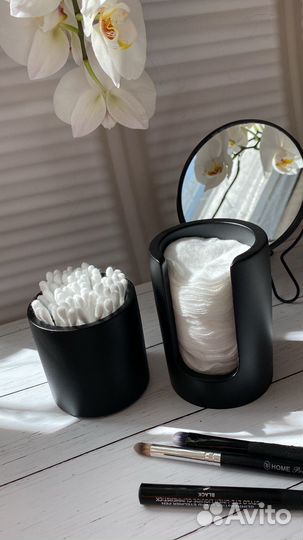 Диспенсер для ватных дисков и стакан