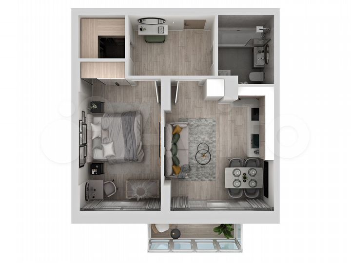 1-к. квартира, 45,2 м², 12/24 эт.