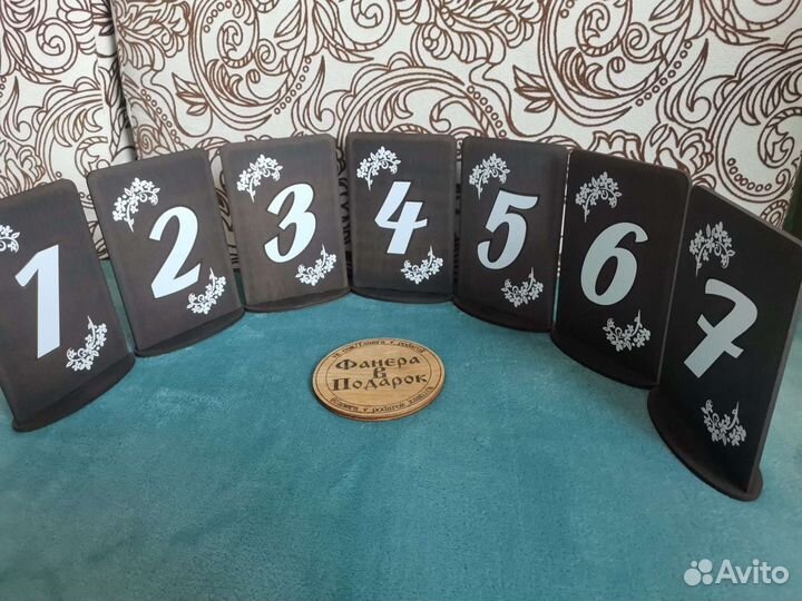 Цифры на стол, таблички