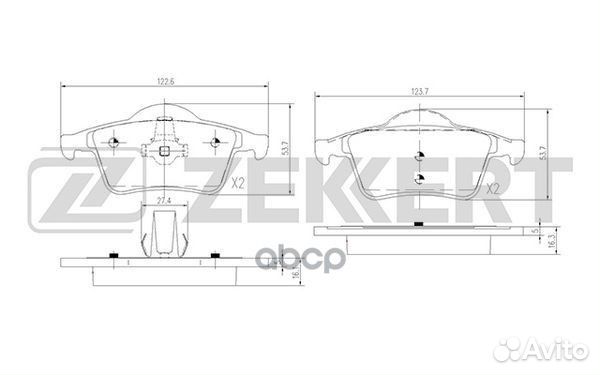 Колодки торм. диск. задн. Volvo S60 00- S70 98