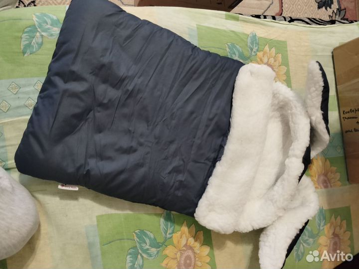 Зимний конверт в коляску на овчине