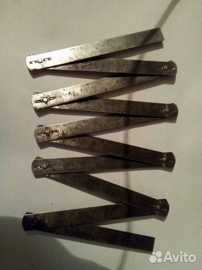 Метр складной металлический