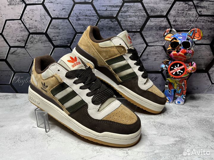 Кроссовки мужские Adidas Forum low коричн