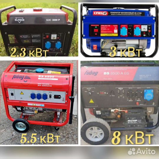 Аренда генератора / бензиновый генератор напрокат