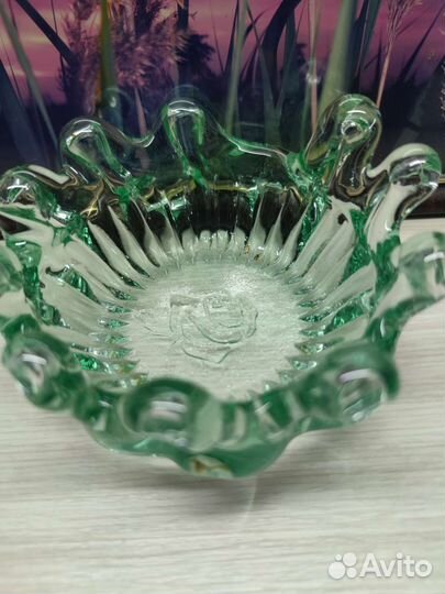 Салатница цветное стекло