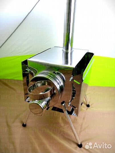 Печь туристическая Малая на 15 л. c экранами с тре