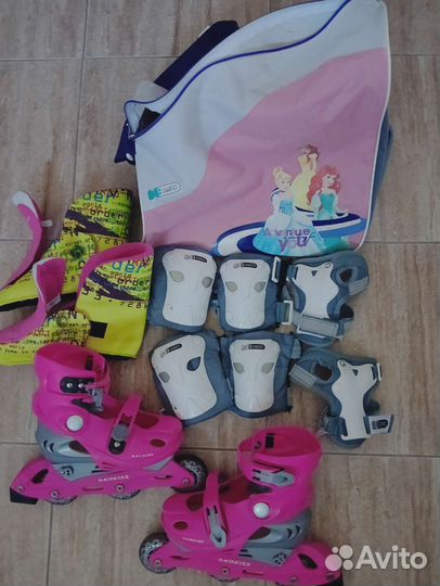Роликовые коньки детские с защитой