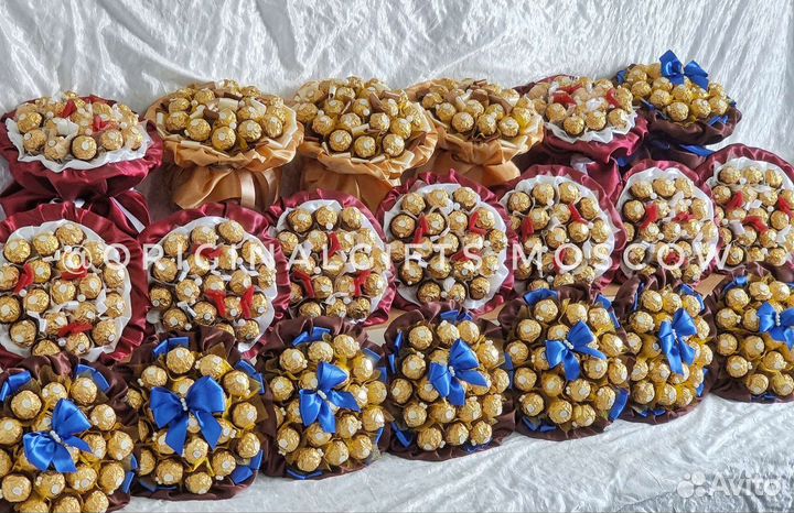 Сладкие букеты из конфет