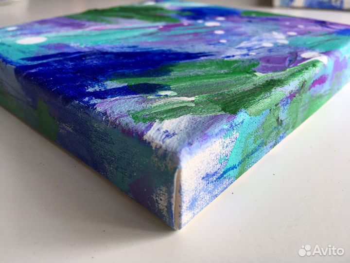 Картина абстрактная на холсте 15х15