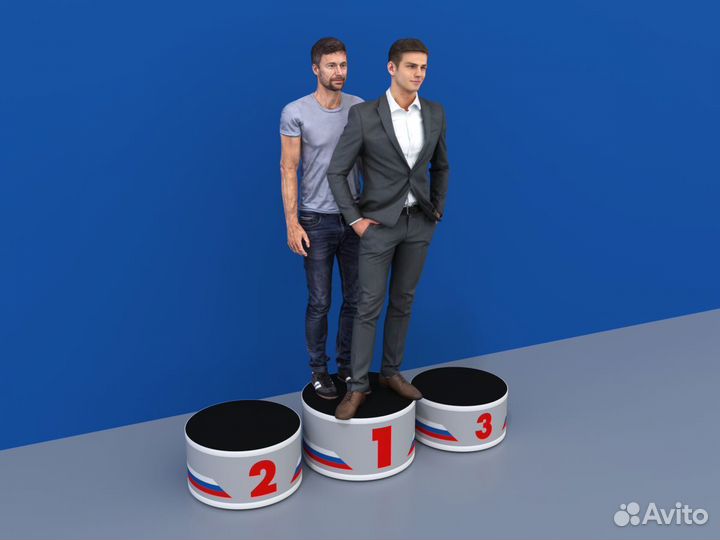 Пьедестал награждения Матрешка 612х612мм (круглый)