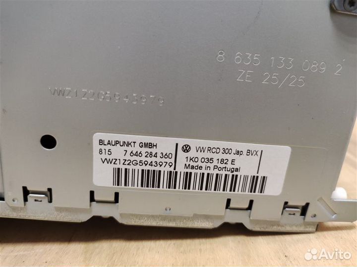 Магнитола Vw Rcd300