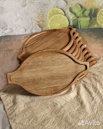 Деревянный поднос для подачи хачапури