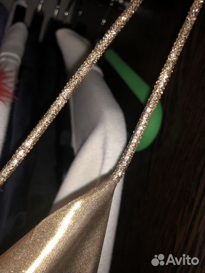 Платье вечернее золотое