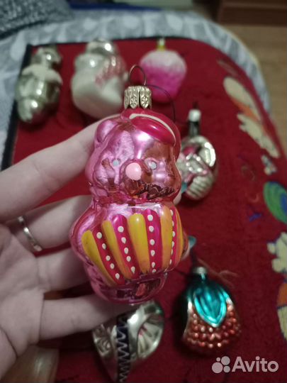 Елочные игрушки стекло СССР