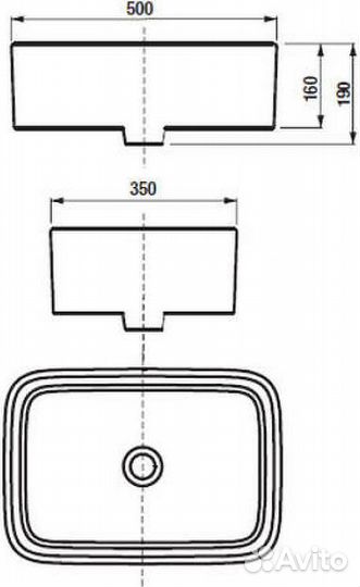 Раковина накладная Aquaton Roca Mila 50 732700B000