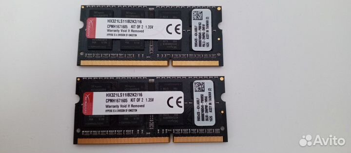 DDR3L для ноутбука 16Gb (2x8) HyperX Impact