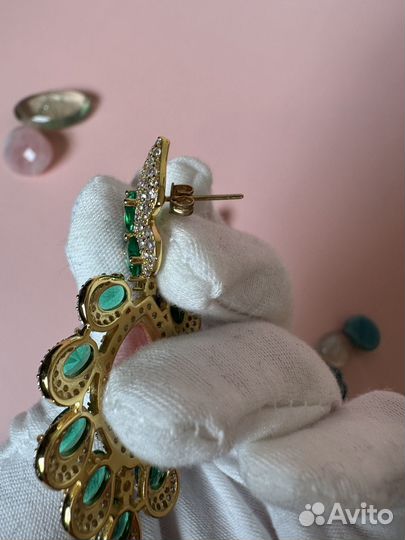 Серьги с цирконами