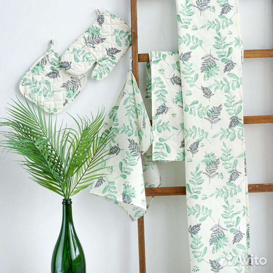 Рукавицы, прихватки, полотенца. Лен, хлопок