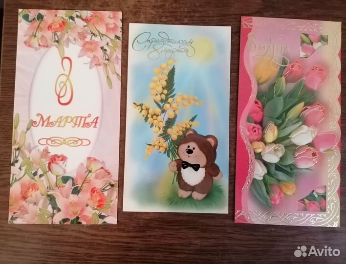 Открытки 8 марта, 9 мая, Рождество, 23 февраля