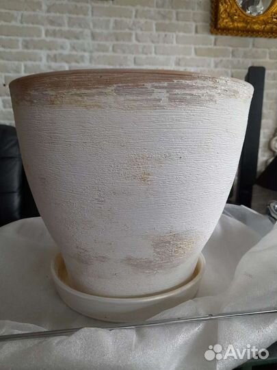 Горшок.Кашпо для цветов напольный. Керамика,винтаж