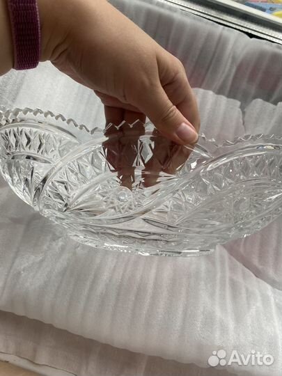 Хрустальная ваза салатник фруктовница