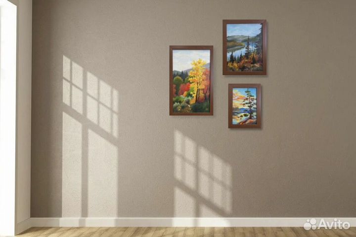 Картина маслом осенний пейзаж