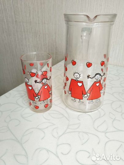 Кувшин для напитков со стаканом