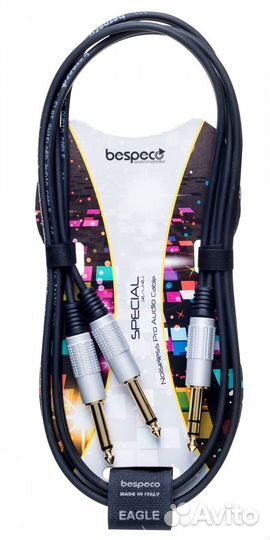 Кабель межблочный стерео Jack-2Jack Bespeco RCY300