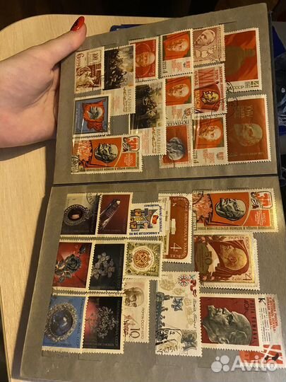 Почтовые марки СССР и разных стран 250 шт