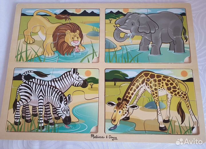 Развив. деревянные пазлы 