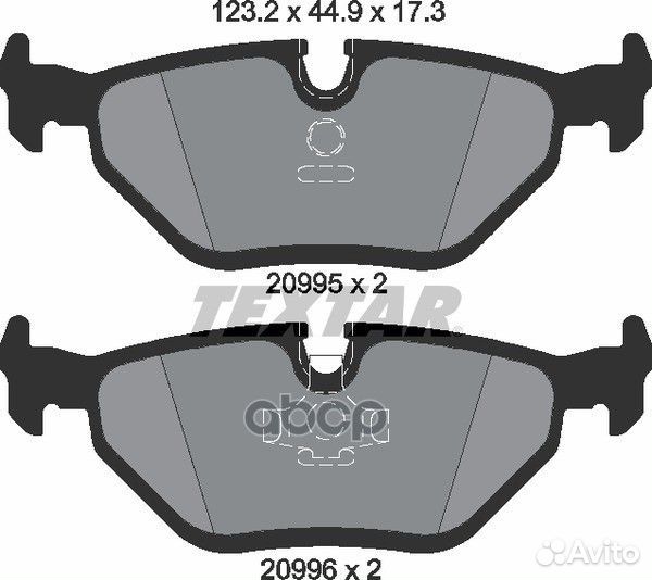 Комплект тормозных колодок с противошумной плас