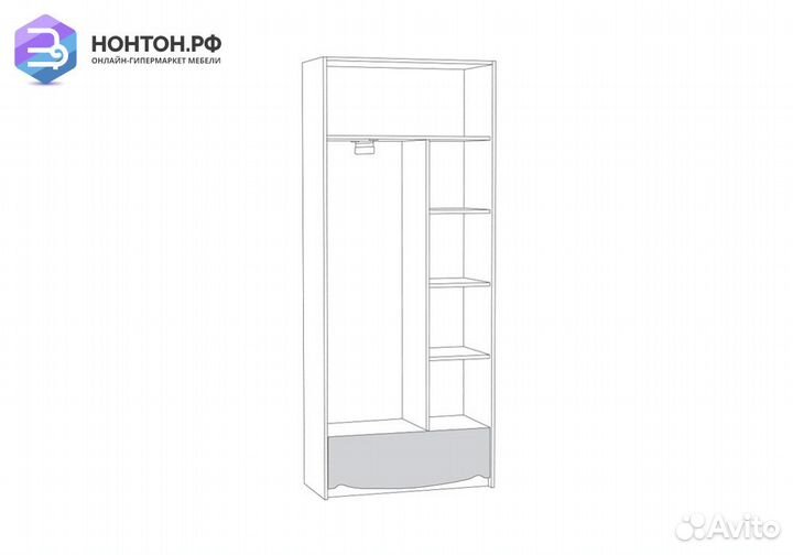 Шкаф комбинированный Флоренция 13.04 ясень анкор