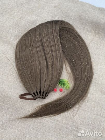 Хвост волосы на резинке