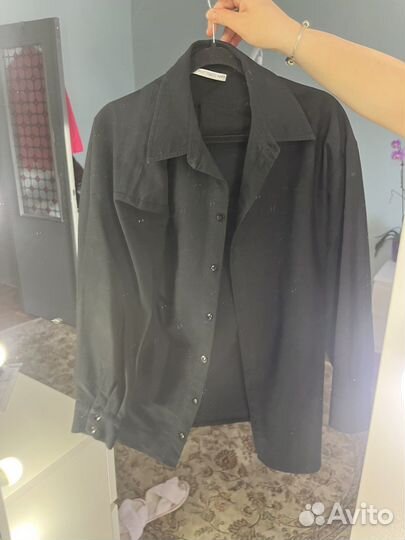 Рубашка черная плотная